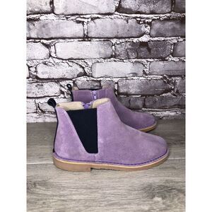 Childrenchic Purple Suede Leather Chelsea Ankle Boots Women’s Sz 36EU/5.5M US